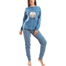 Pigiama Donna Completo Caldo Invernale Felpato Gufo Caldo Cotone TOOCOOL D8186