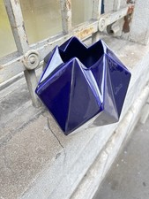 GRANDE VASO BLEU IN CERAMICA ANNI 70 ITALIAN DESIGN CERAMIC VASE