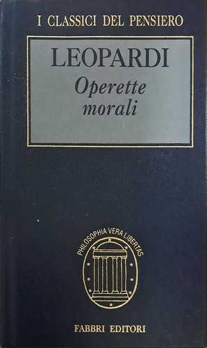 Operette morali leopardi - morali.,