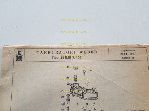 Weber carburatore imb 100 - weber, 28