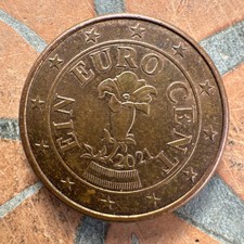 Austria 1 centesimo di euro Austria 2021 moneta circolata moneta da collezione moneta corso rara