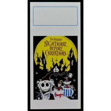 locandina NIGHTMARE BEFORE CHRISTMAS tim burton's animation horror natale B156