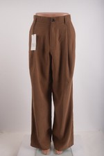 Zara Womans Trousers Pants Size XS Brown Wide Leg High Waist  1255/520 NWT