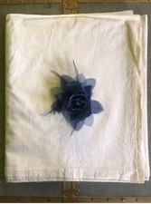 Lenzuolo Singolo Cotone Tenda Tovaglia Ricamato A Mano Orlo A Giorno 150x280 z.