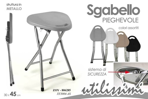 Sgabello pieghevole metallo - sgabello,