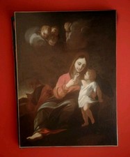 Antico dipinto olio su - -,