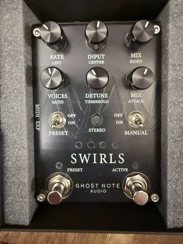 Ghost note audio swirls - note,