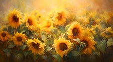 Modern Artwork Sunflowers