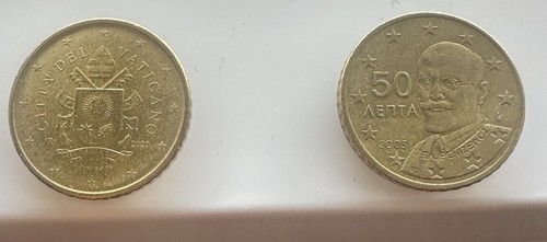 2 monete 50 cent - ⭐️🇻🇦2,