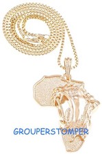 Leone Su Africa Mappa Ciondolo