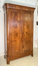 ANTICO ARMADIO CAPPUCCINO GUARDAROBA 1800 LEGNO MASSELLO NOCE 2 ANTE OLD SEGRETO