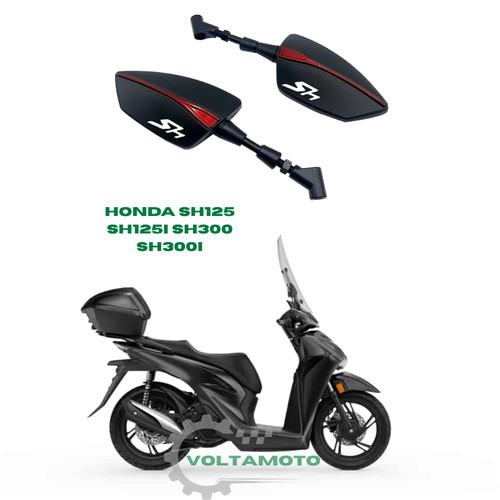 Specchietti neri rossi honda - neri,