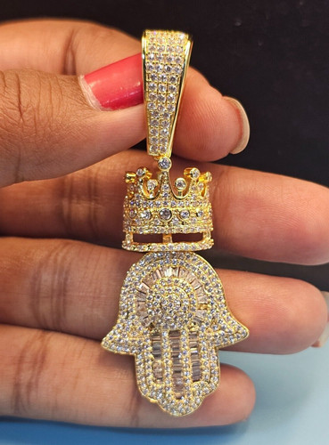 Ciondolo corona mano hamsa - ciondolo,