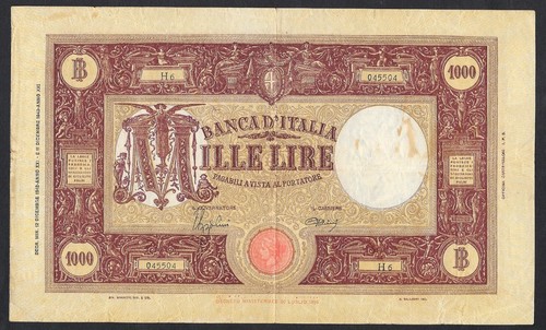 Italia banconota 1000 - -,