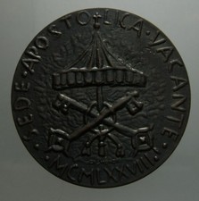 MEDAGLIA SEDE VACANTE 1978 CARDINALE VILLOT IN BRONZO INCISORE GISMONDI