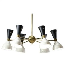 Lampadario moderno in ottone