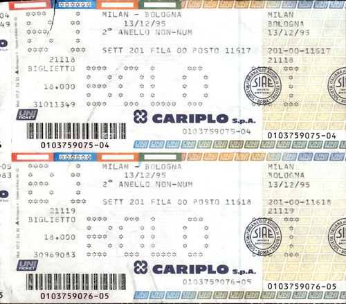 Biglietto stadio milan bologna - biglietto,
