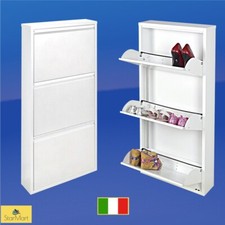 Scarpiere SLIM: Scarpiera BIANCA, per 6/9 Paia di Scarpe/Stivali in soli 15 cm!