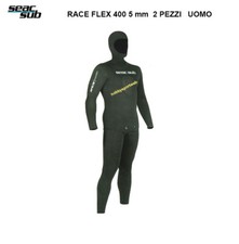 MUTA APNEA 5 mm SEACSUB  MODELLO BLACK RACE FLEX 400 2 PEZZI UOMO TAGLIA M SEAC