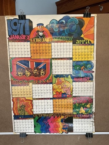 Psychedelic 1971 calendario - 1971,