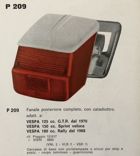 P209 bosatta faro fanale - p209,