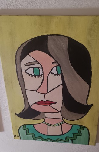 Ritratto donna cubista - donna,