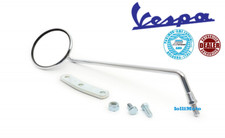 SPECCHIETTO RETROVISORE TONDO CROMATO SX OMOLOGATO VESPA 50 125 150 UNIVERSALE