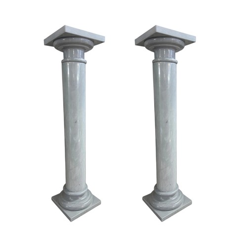 Coppia colonne marmo bardiglio - coppia,