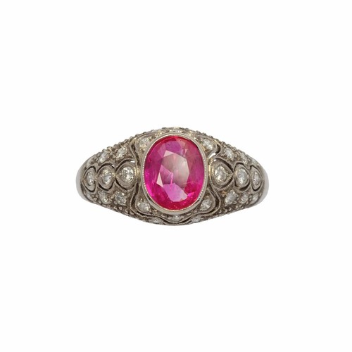 Burma ruby ring - ruby, gia
