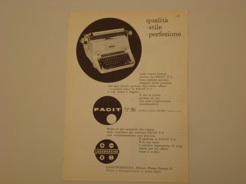 Advertising pubblicità 1961 - advertising,