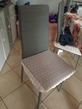 Set Di 2 Sedie Da Pranzo Con Schienale Alto Imbottite Moderne per Cucina E Sala 