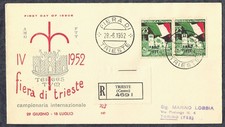 1952 FDC ITALIA TRIESTE ZONA A