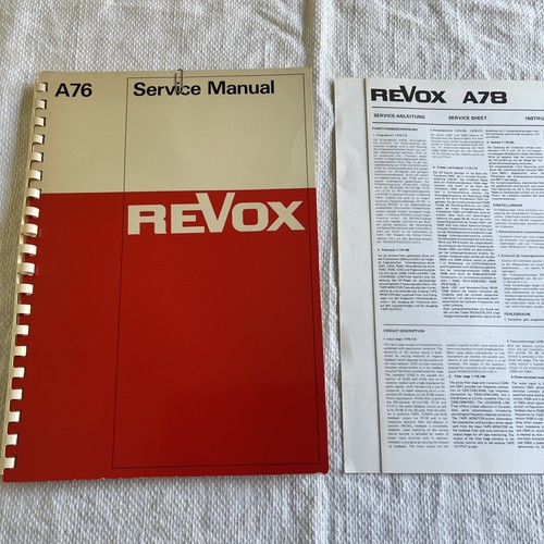 Revox manuale servizio - revox,