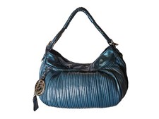 Borsa Blumarine BluGirl,pelle Spalla Mano-Blue handbag da donna con portachiavi 