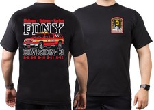 T-shirt nera, vigili del fuoco