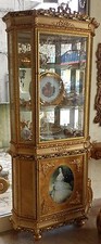 VETRINA LEGNO DECORO ORO