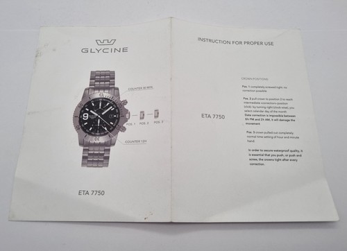 Glycine instruction booklet - instruction,