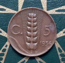 ($)    5 Centesimi 1934 (Spiga
