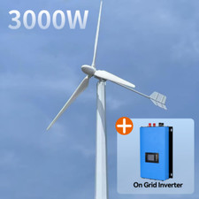 Kit Generatore Turbina Eolica 3000W 48V On Grid Inverter Efficiente Sistema Eolico