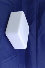 Coppia applique quadrate design anni 70 vetro lattimo Plafoniere vintage bianche