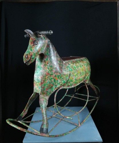 Cavallo dondolo antico in - cavallo, a