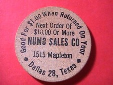 WOODEN NICKEL NUMO
