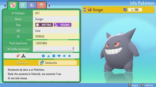 Gengar shiny 6iv - 6iv, ready