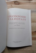 Chansonnier valdotain Canzoniere valdostano Aimé Berthet Louis Perrachio 1960