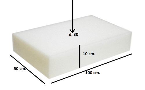Gommapiuma spugna 100x50x10 - gommapiuma,