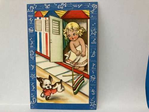 Cartolina bambini mare - bambini,