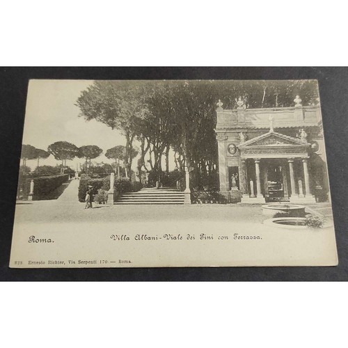 Cartolina roma villa albani - roma,