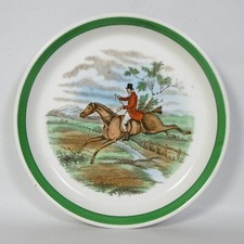 R299 PIATTINO PORCELLANA INGLESE COPELAND SPODE CAVALLO SCENE CACCIA VINTAGE