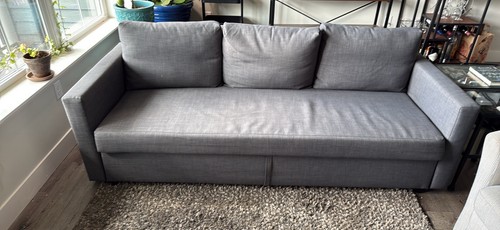 Ikea gray convertible sleeper - ikea,