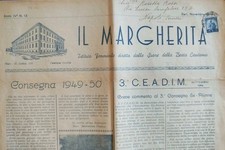 1949 Democratica lire 5 isolato su giornale "Il Margherita" di Bari